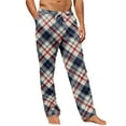 thumbnail image 5 of Zimjoy Mens Pajama Pants Soft Elastic Waist Plaid Sleep Pant Casual Drawstring Warm Flannel Pajama Pants Comfy Loose Sleep Pant Christmas Pajama Bottoms with Pockets, Dark Gray M, 5 of 6
