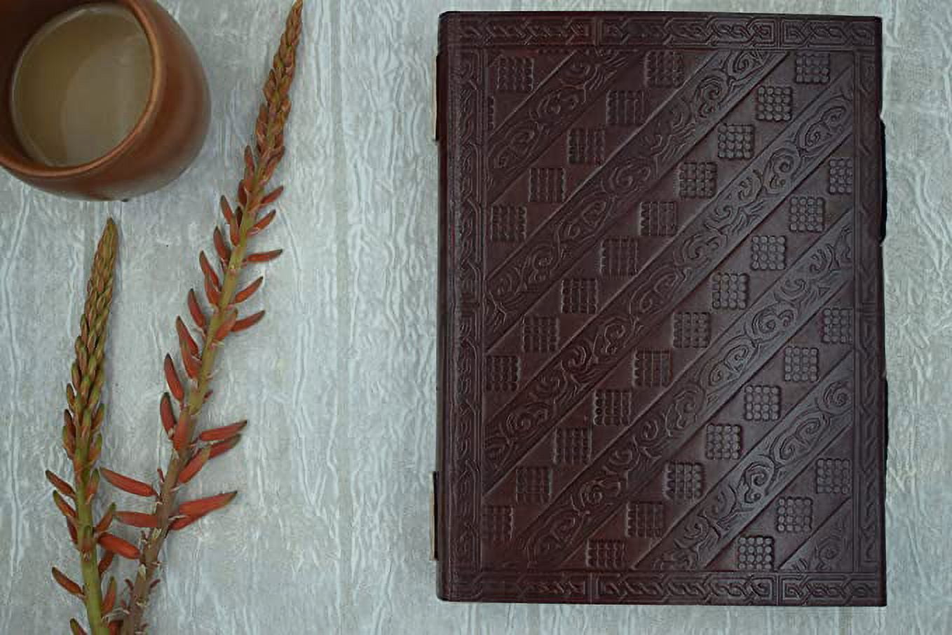 OVERDOSE Vintage Celtic Griffin Journal Dragon Diary with Dual C-Lock - Handmade Antique Journal | Bound leather Journal | Leather Sketchbook| Notebook Diary - 6 x 8 inches | 15 x 20 cm I A5