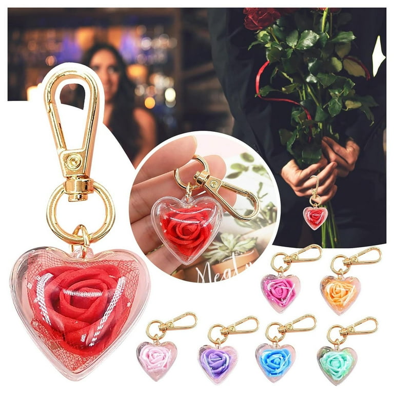 MOM DAY GIFT WIFE RED HEART KEYCHAIN KEY CHAIN PURSE BADGE HOLDER