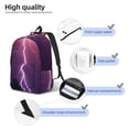 thumbnail image 5 of Daiia Thunderstorm Violet Purple Vintage Canvas Backpack for Men and Women ,Hiking Backpack,Travel Laptop Bag for School,Large Capacity Backpack, 5 of 8