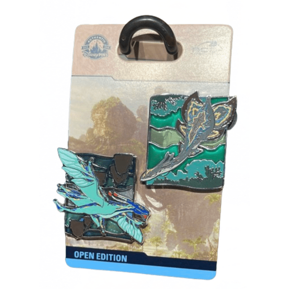 Disney Parks Pandora World Of Avatar 2 Pin OE Banshee & Ilu Set New with Card