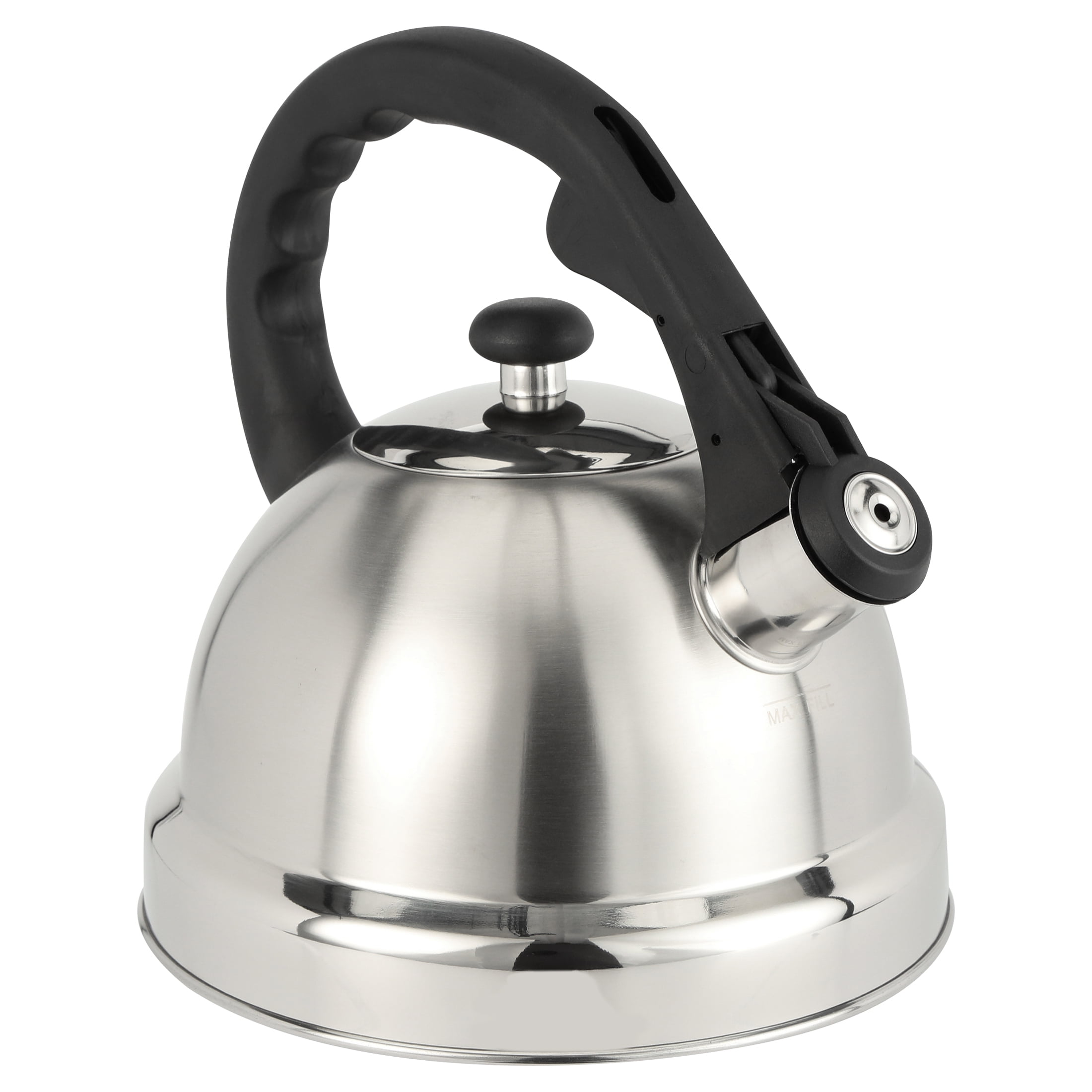Mr. Coffee® Claredale 1.7 Quart Stainless Steel Whistling Tea Kettle in Red  with Nylon Handle