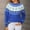 003Blue, variant on Womens Cute Heart Sweaters Valentines Oversized Knit Sweatshirts Pullover Long Sleeve Crewneck Love Pink Sweater