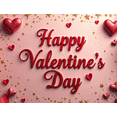 thumbnail image 4 of Valentine's Day Banner Heart Balloons Pink Roses Gift Box Backdrop Party Supplies Photography Props Romantic Decorations Festive Décor Background, 4 of 4