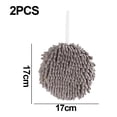 thumbnail image 2 of Toalla de mano Ficarrico, toallas decorativas de microfibra esponjosa para baño con lazo, 2 of 5