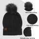 thumbnail image 3 of Gorro para mujer, hombre, gorro de invierno, gorros con puños para mujer, gorros cálidos, 3 of 5