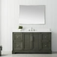thumbnail image 1 of Vanity Art 60 Inch Single Sink Bathroom Vanity with Ceramic Sink and Engineered Marble Top, Without Mirror, 1 of 4