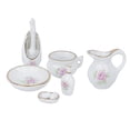 thumbnail image 4 of 8 piezas 1:12 miniatura DIY casa de muñecas muebles componentes accesorios baño rosa porcelana rosa, 4 of 14