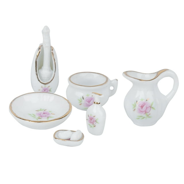 Mini Muebles Elegantes De La Casa De Muñecas De La Casa De Muñecas De La Porcelana DIY, Colección Para Los Niños