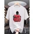 thumbnail image 1 of Camiseta con gráfico de jugador de baloncesto para hombre, deportiva negra para gimnasio, ropa informal, lavable a máquina, para verano, ideal para aficionados al baloncesto, para gimnasio, con cuello, 1 of 6