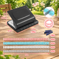 10-Hole Spiral Coil Binding Machine with 16 Multi-Color Rings for A4 ...