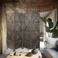 thumbnail image 6 of Modern Farmhouse Rustic Four Panel Room Divider Screen, 6 of 8