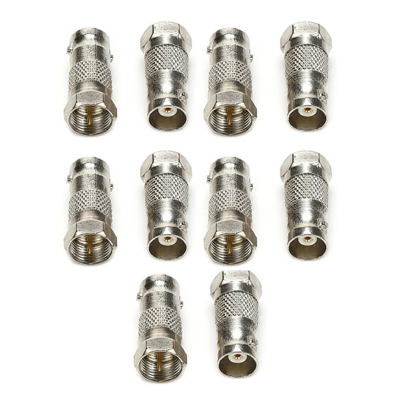 10Pcs BNC Female to F Type Male Adapter for Converting Coaxial Cables, Video Cable Adapter