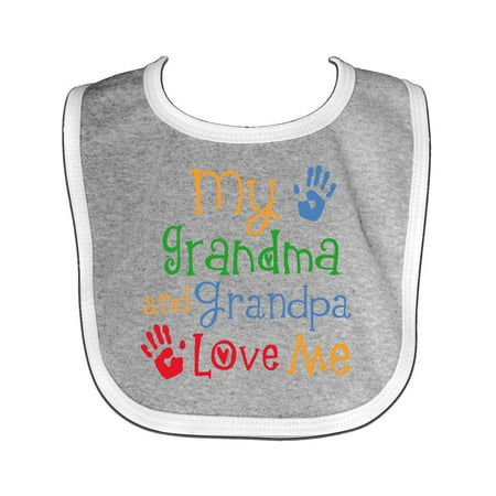 My Grandma and Grandpa Love Me Baby Bib - Walmart.com
