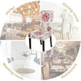 thumbnail image 6 of Printed Dining Room Chair Covers Set of 4, Stretch Kitchen Chair Covers Washable Parsons Chair Slipcover Removable Dining Chair Protectors for Hotel,Ceremony(Flower Pattern), 6 of 6
