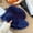 navy blue, variant on Plush Fisherman Hat For Women In Autumn And Winter, Japanese Style, Showing Small Face And Keeping Warm, Knitted Sweater Hat, Korean Version, Versatile Big Head Cap