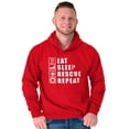 thumbnail image 5 of Eat Sleep Rescue Repeat Firefighter Unisex Plus Fleece Graphic Hoodie Brisco Brands 2X, 5 of 6