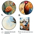 thumbnail image 3 of Designart "Roaster Barnyard Charm IV" Animals Floater Framed Canvas Art Print, 3 of 7