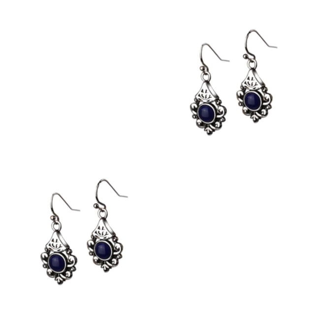 Qarigey 2 Pieces Banquet Fashion Crystal Earrings Jewelry Earrings Ceremony Style Gift Girls Traveling Drop Decoration Vintage Mostrar como imagen 2Conjunto