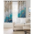 thumbnail image 2 of Abstract Blue Blackout Curtains for Bedroom Living Room Darkening Curtains 84 Inch Length 2 Panels Set Gradient Vintage Ombre Mottled Oil Painting Window Curtain Window Treatment Drapes 52"x84", 2 of 9