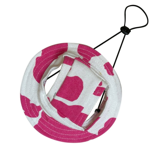 Chapeaux Seau pour Chiens Été Bord Rond Chapeau pour Animaux avec Trous pour Oreilles et Sangle de Cou Chapeau de Soleil Réglable pour Escalade en Plein Air Chapeau de Strangulation pour Petits Moyens Chats Chiens K S Utilitaire