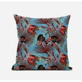thumbnail image 2 of Plant Illusion Throw Pillow with Removable Cover in Red Gold Beige 16x16, 2 of 6