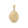 thumbnail image 1 of Dije Relicario Oval Facetado Oro Sólido 14k, 1 of 5