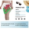 thumbnail image 5 of Womens Welsh Flag Coverups Beach Short Sarong Sheer Chiffon Cover Up Bikini Wraps, 5 of 7
