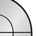 thumbnail image 4 of Kate and Laurel Solei Modern Metal Windowpane Arch Mirror, Black, 30 x 30, Minimal Iron Traditional Window Wall Mirror with Simple Overlay and Sleek Frame, 4 of 8