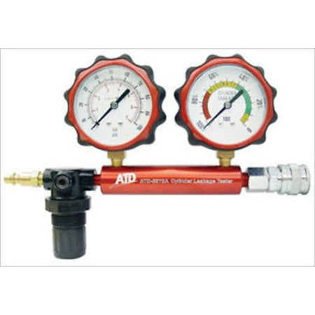 

2 Twin Gauge Engine Cylinder Leak Leakage Tester Test Tool Testing Detector