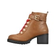 thumbnail image 2 of Material Girl Women's Round Toe Block Heel Zip up Booties Brown Size 6.5 M, 2 of 2