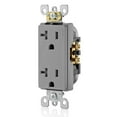 thumbnail image 2 of Leviton T5825 20 Amp Decora Tamper-Resistant Duplex Electrical Wall Outlet - Gray, 2 of 4