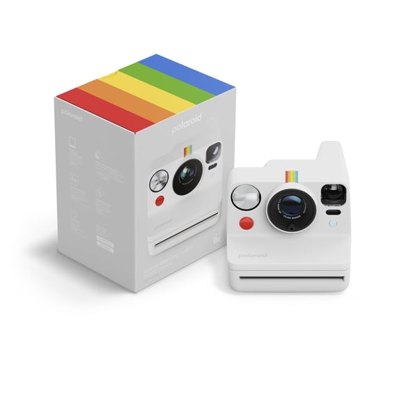 Cámara de película instantánea Polaroid Now+ 3.ª generación I-Type blanca