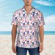 thumbnail image 2 of Fotbe 4th Of July Camisa Hawaiana para Hombre Unisex – Camisa Casual de Verano con Botones de Manga Corta de Algodón y Lino,X-Large, 2 of 7