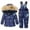 Blue, variant on Sawvnm Toddler Snowsuit Down Warm Jacket Coat Jumpsuit Rompers Suit Winter Windproof Ski Suit Snow Pants and Coats for 3-4 Years