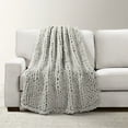 thumbnail image 2 of Lush Decor Microfiber Hygge Ultra Soft Cozy Chenille Chunky Knit Blanket/Throw Ivory Single 40X72, 2 of 11