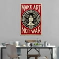thumbnail image 3 of Shepard FAIREY Dit OBEY (1970) - Make Art Not War Print Photo Art Painting Canvas Poster Home Decorative Bedroom Modern Decor Posters Gifts 12x18inch(30x45cm), 3 of 6