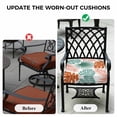 thumbnail image 5 of Outdoor Patio Cushion Covers 4 Pack Summer Palm Leaf Patio Chair Cushion Covers with Ties and Zipper Waterproof Outdoor Seat Cushion Covers for Patio Furniture 24"x24", 5 of 9