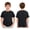 Black, variant on Kids Boys Post Shoulder Surgery Recovery Shirt Full Tear Away Short Sleeve Chemo Port Access Shirt Green 14