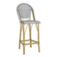 thumbnail image 3 of SAFAVIEH Ford Outdoor Stacking French Bistro Bar Stool, Grey/White, 3 of 9