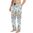 thumbnail image 2 of FORMRS Mens Pajama Pants with Pockets Sleepwear Lounge Bottoms Sizes S-2XL, Blue Snowy Mountain, 2 of 7