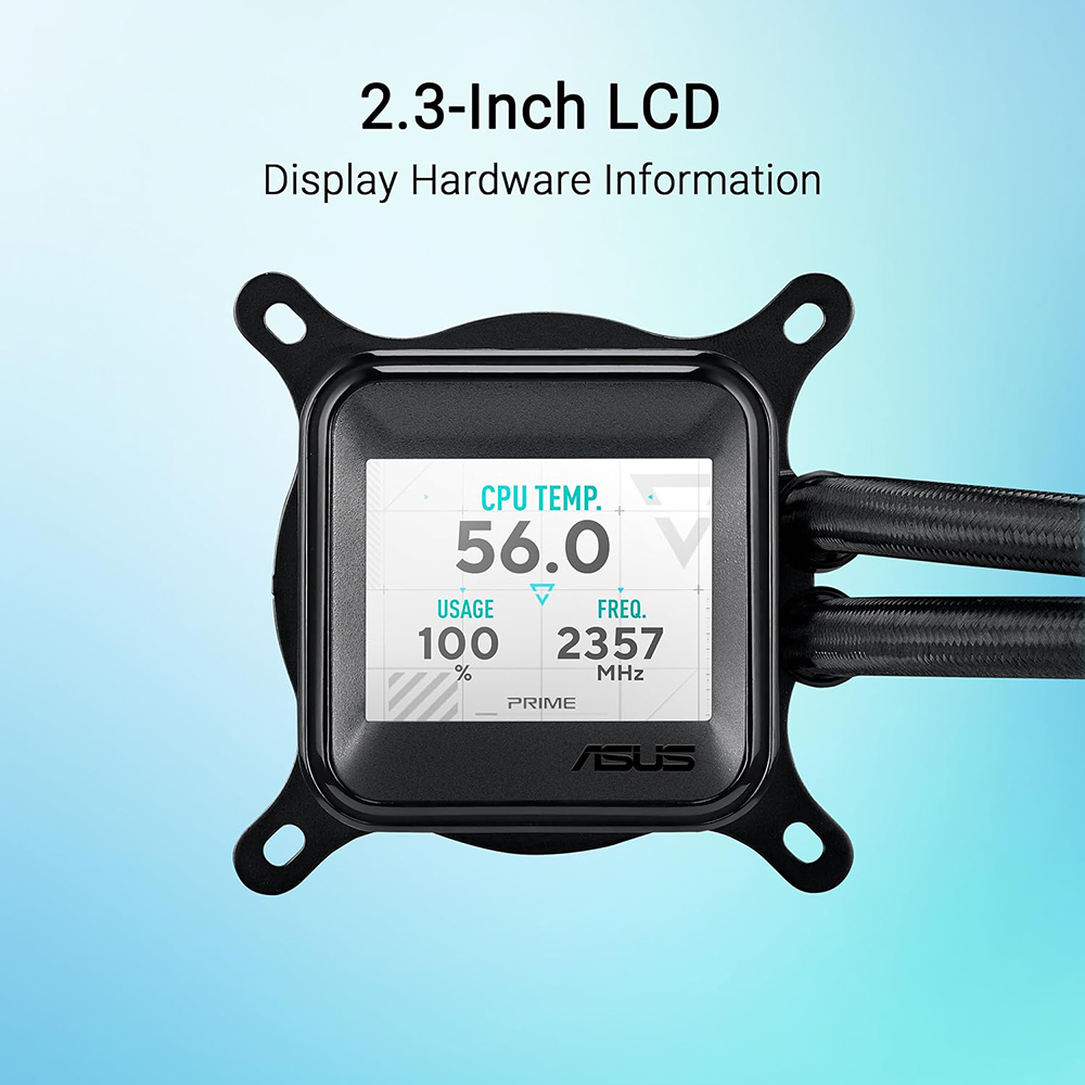 ASUS Prime LC 360 ARGB LCD AIO Liquid CPU Cooler - PRIME LC 360 ARGB LC