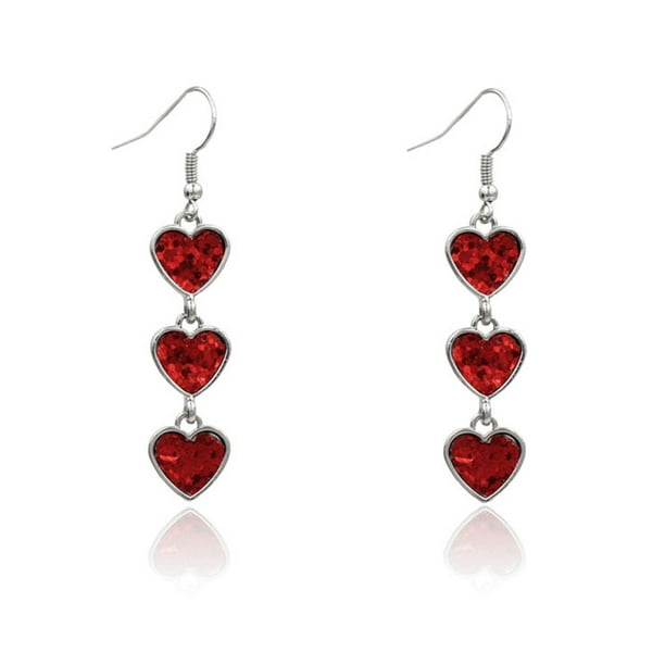 Guardurnaity 1 par de pendientes exquisitos, tachuelas de estilo sencillo, gotas para las orejas rojas, accesorios para el Día de San Valentín Type1 NO1