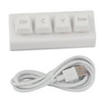 thumbnail image 1 of Teclado numérico programable de 4 teclas compatible con NKRO, interruptor rojo, Ctrl, CV, Enter, miniteclado mecánico para juegos, oficina, medios, blanco, 1 of 5