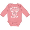 thumbnail image 3 of Inktastic Handpicked for Earth by My Uncle in Heaven with Angel Wings Boys or Girls Long Sleeve Baby Bodysuit, 3 of 5