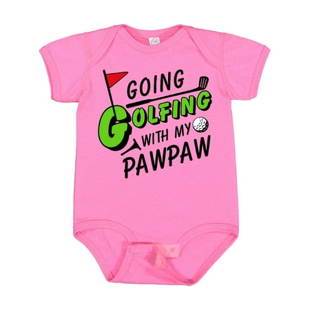 

Inktastic Going Golfing with My Pawpaw- Kids Golf Gift Baby Boy or Baby Girl Bodysuit