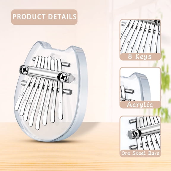 EcoNest Symmetry Finger Thumb Piano 8 Key Exquisite Finger Thumb Piano Mini Finger Thumb Piano Musical Thumb Pianos