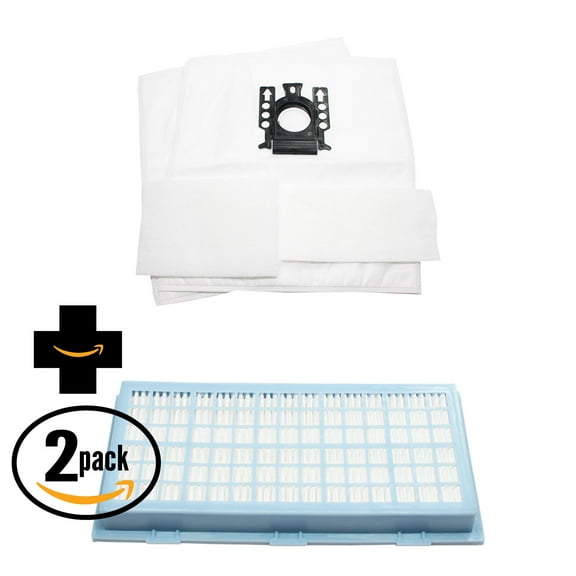 2 Replacement Miele S800 Vacuum Bags, 2 Micro Filters & 2 HEPA Filter - Compatible Miele Type GN Bags, Micro Filters & SF-AH 30, SF-HA 30, AH30 Filter