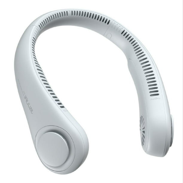 Ventilador de cuello JISULIFE portátil recargable sin aspas - Gris