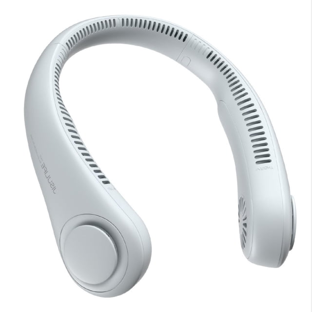 Ventilador de cuello JISULIFE portátil recargable sin aspas - Gris